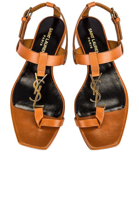 ysl slides for women|saint laurent cassandra flat sandals.